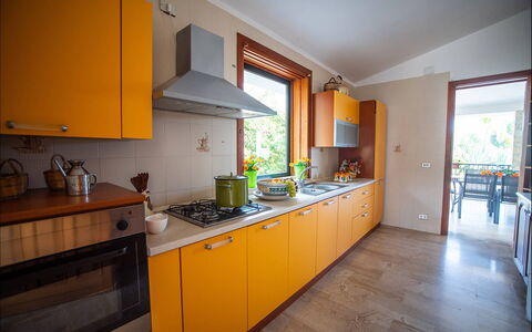 Villa la Randa: Cocina, Aparato De Cocina, Mostrador, Electrodoméstico, Madera, Diseño De Interiores, Fregadero, Gabinetes, Estufa De Cocina, Casa
