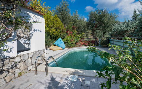 Villa Eva: Azul, Piscina, Jardín, Patio Interior, Sombra, Fuente De Agua, Paisajismo, Mueble Para Exteriores, Recurso, Eco Hotel