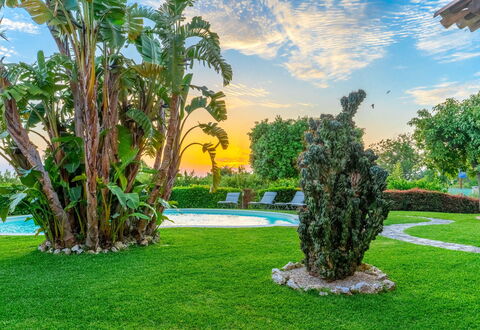 Villa Polistena: Azul, Verde, Hierba, Arbusto, Paisaje, Jardín, Piscina, Césped, Recurso