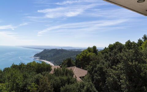 Villa Sole - Exclusive Villa al Conero con Piscina: Cielo, Azul, Tiempo De Día, Cuerpo De Agua, Horizonte, Mar, Costeras Y Los Accidentes Geográficos Oceánico, Costa, Oceano, Promontorio
