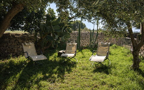 Ranch Salomonello: Mueble, Mueble Para Exteriores, Silla, Silla Plegable, Sombra, Jardín, Sunlounger, Patio Interior, Yarda, Césped