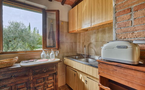 Villa the Horses: Madera, Cocina, Mostrador, Arreglo De Tubería, Lavabo, Manchas De Madera, Habitación, Techo, Gabinetes, Grifo