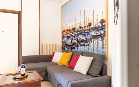 Corte Marina Apartment: Mueble, Diseño De Interiores, Piso, Suelo, Madera, Sofá, Habitación, Sala, Encendiendo, Departamento