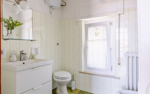 Attico del Corso: Baño, Arreglo De Tubería, Diseño De Interiores, Pared, Baño, Piso, Asiento Del Baño, Blanco, Lavabo Del Baño, Suelo