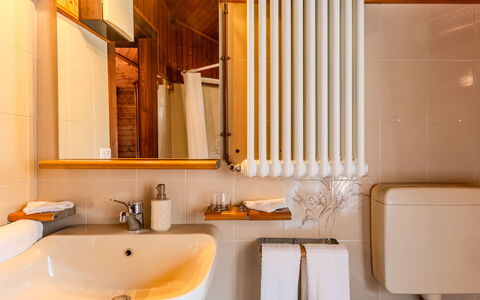 Casa Gloria: Madera, Diseño De Interiores, Piso, Arreglo De Tubería, Suelo, Grifo, Lavabo, Habitación, Baño, Plomería