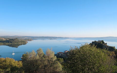 Lago di Vico 629: Azul, Los Recursos Hídricos, Cielo, Agua, Cuerpo De Agua, Horizonte, Paisaje Natural, Camino Acuático, Banco, Costeras Y Los Accidentes Geográficos Oceánico