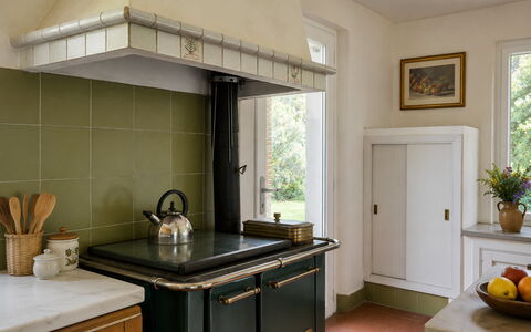 Casa Mancini, Holiday Villa, San Galgano: Aparato De Cocina, Cocina, Diseño De Interiores, Mostrador, Gabinetes, Encendiendo, Estufa, Piso, Casa, Mueble