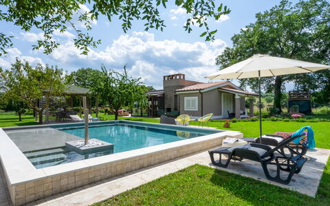 Cottage Violapo 6+2: Piscina, Barrio Residencial, Recurso, Jardín, El Terreno Del Lote, Casa, Inmuebles, Patio Interior, Paisajismo, Fuente De Agua