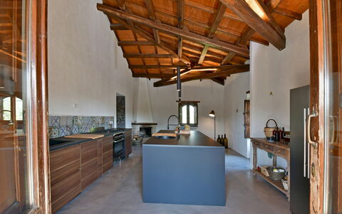 Villa Terre Normanne 10: Piso, Madera, Diseño De Interiores, Techo, Suelo, Arquitectura, Encendiendo, Mueble, Casa, Cocina