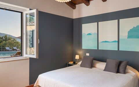 Villa le Sorbe 12: Habitación, Mueble, Diseño De Interiores, Cama, Lecho, Sábana, Casa, Habitación, Encendiendo, Linos
