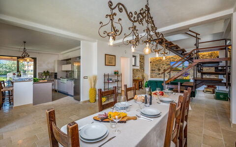 Villa Gallus 6: Mueble, Piso, Diseño De Interiores, Techo, Mesa, Suelo, Cocina Y Comedor Mesa, Silla, Puerta, Comedor