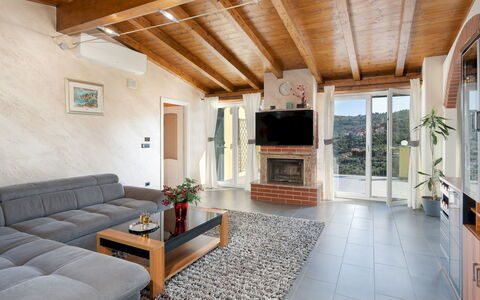 Villa Vittorio 6+2: Mueble, Diseño De Interiores, Piso, Sofá, Techo, Suelo, Sala, Habitación, Silla, Casa