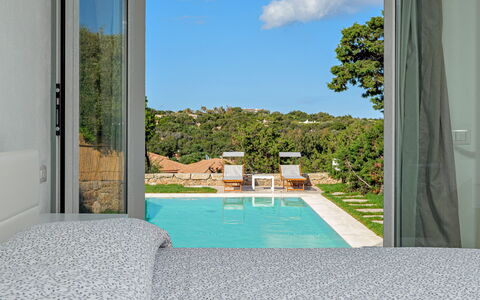 Villa la Maddalena 6+2: Piscina, Recurso, Eco Hotel, Hotel, Villa, Habitación, Cama, Linos, Ático, Hotel Boutique