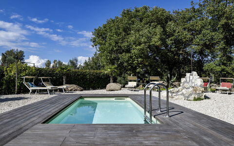 Villa Sparta 8+2: Piscina, Material Compuesto, Mueble Para Exteriores, Sombra, Jardín, Recurso, Cubierta, Eco Hotel, Paisajismo, Patio Interior