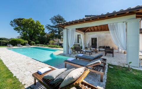 Villa Corte Sant'Anna 6+2: Piscina, Mueble, Recurso, Mueble Para Exteriores, Casa, Inmuebles, Fuente De Agua, Sombra, Hacienda, Villa
