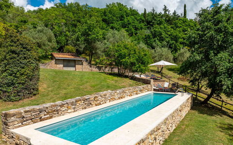 Villa Il Ritiro 8: Azul, Piscina, Material Compuesto, Jardín, Paisajismo, Patio Interior, Pared De Piedra, Losa, Casa De Campo, Fuente De Agua