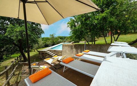 Villa Il Ritiro 8: Mueble Para Exteriores, Piscina, Sunlounger, Mueble, Paraguas, Recurso, Jardín, Eco Hotel, Sombra, Silla