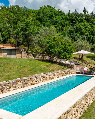 Villa Il Ritiro 8: Azul, Piscina, Material Compuesto, Jardín, Paisajismo, Patio Interior, Pared De Piedra, Losa, Casa De Campo, Fuente De Agua